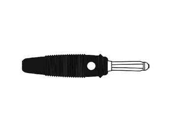 Banankontakt Svart 4mm  HQ Hirschman