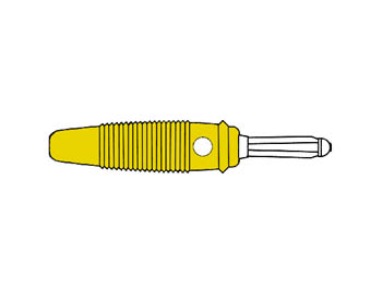 Banankontakt Gul 4mm  HQ Hirschman