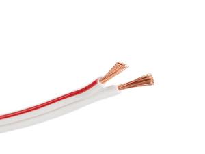 Högtalarkabel 2 x 0,75mm² Vit, Metervara