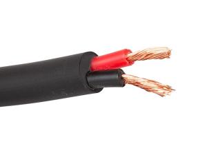 Högtalarkabel / DC kabel 2 x 1.50mm² , Svart / Metervara