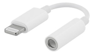Apple Lightning till 3,5mm-adapter för hörlurar/headset, vit