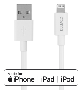IPhone, ipad och iPod . Lightning Kabel, 3 Meter