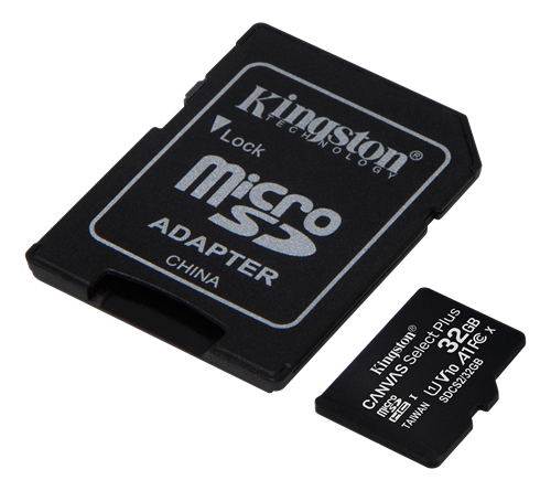 Minneskort Klass 10, 32GB, inkl. SD-korts adapter