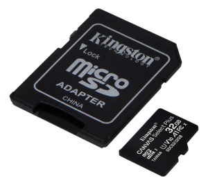 Minneskort Klass 10, 32GB, inkl. SD-korts adapter