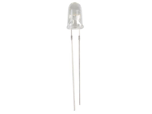 Vit 5mm LED , Vattenklar boett