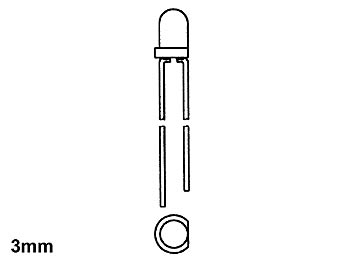 LED grön 3mm