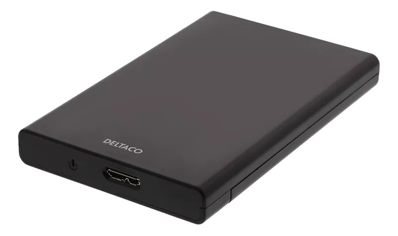 Externt hårdiskkabinett,  skjutbar lucka, 2,5" HDD