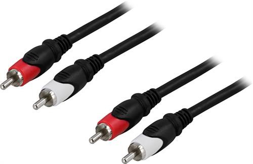 RCA - Kablage 2xRCA Han - 2xRCA Han, 2 meter