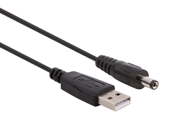 USB A 2.0 till 2,1 x 5,5mm Kabel 1 Meter