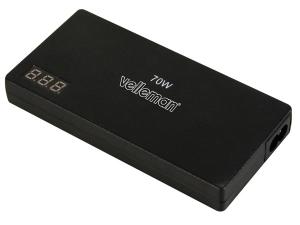 Batterieliminator 15 - 20V 70W Självreglerande ultraslim adapter