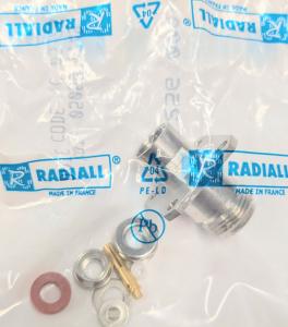 N-typ kontaktdon 50 ohm panelmontering  RADIALL