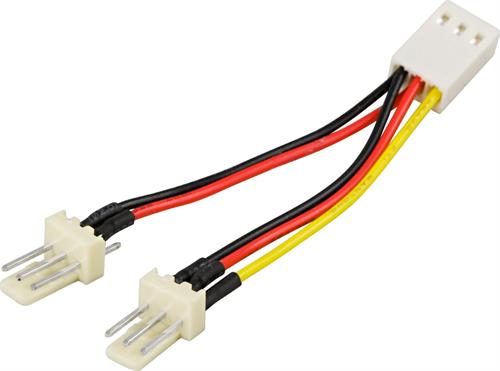 Y-kabel 2-1, adapterkabel för 3-pins fläktar