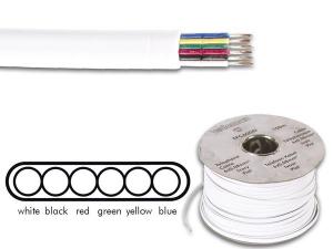 Telefonkabel 6 x 0,08mm, Metervara