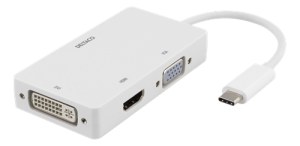 USB C till HDMI / DVI / VGA-adapter, 4K, DP Alt Mode