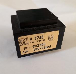 Transformator Prim 2x220V Sek 18V/250mA