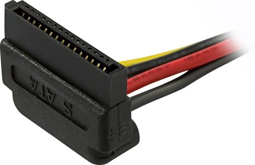 SATA strömkabel för hårddiskar, vinklad kontakt