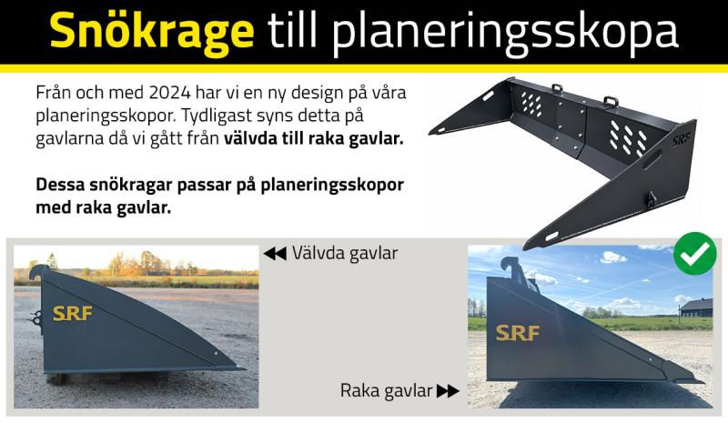 Snökrage till planeringsskopa – skillnad mellan raka och välvda gavlar