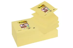 Notisar Post-it Super Sticky Z-block Canary yellow 76x76mm