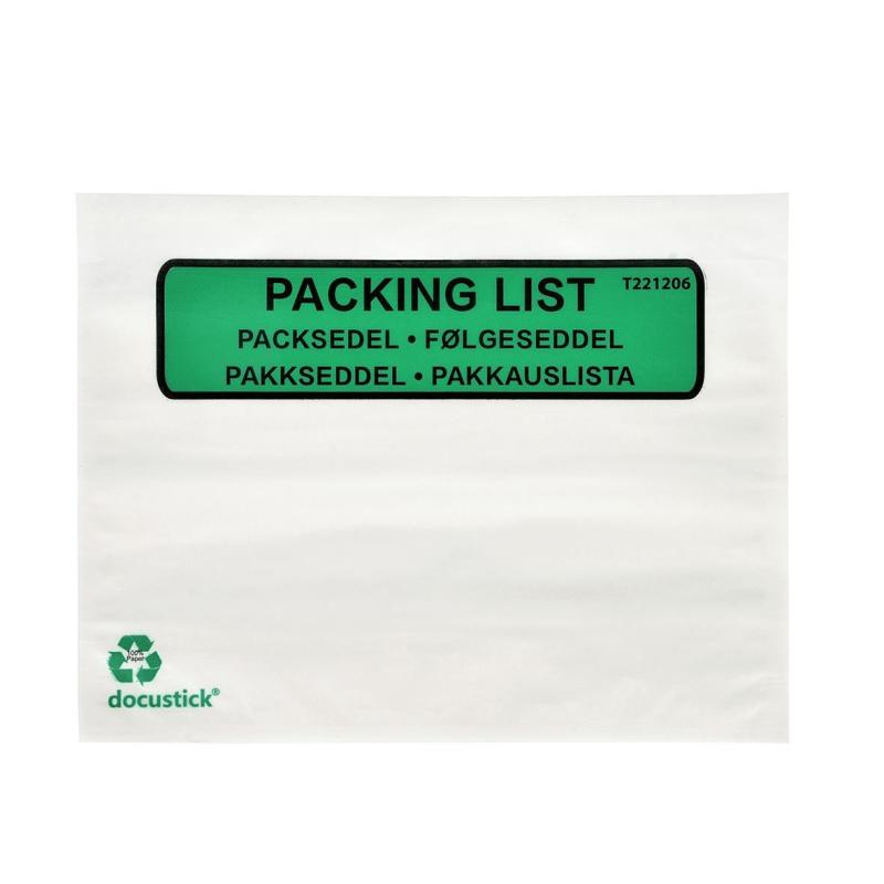 Packsedelskuvert C6 med tryck papper