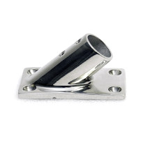 45° Rektangulär Pulpitfot för 22 mm Pulpitrör – 316 Rostfritt Stål