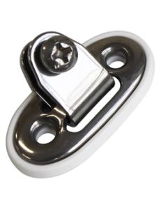 DÄCKSFÄSTE RF/VIT BRICKA - RAKT ROSTFRITT