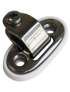 DÄCKSFÄSTE RF/VIT BRICKA - 45 GRADER ROSTFRITT