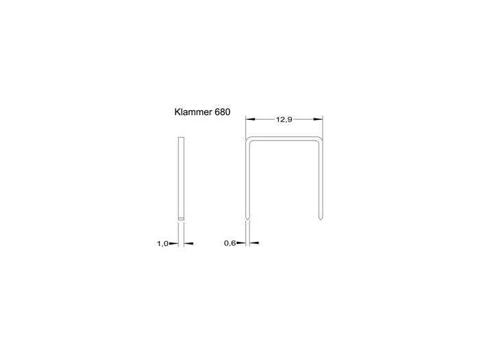 Klammer 680/10 mm SS, rostfria, 10 000st/fp