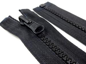 Vändbar delbar blixtlås 8 mm svart Viskon/Tagg med metall vändbar löpare – YKK