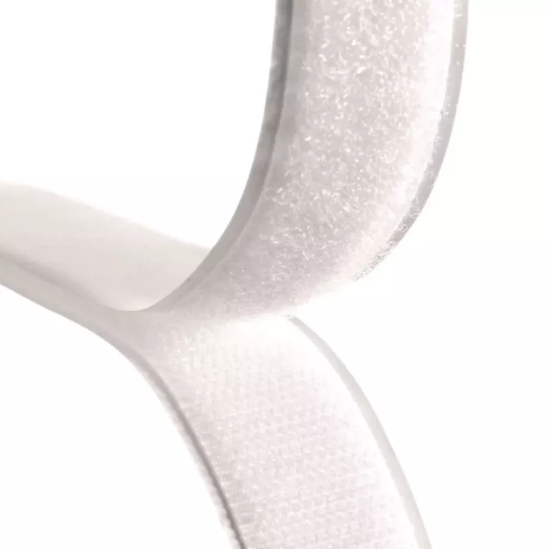 Kardborreband Självhäftande Marin 50mm – Vit (Hård del)