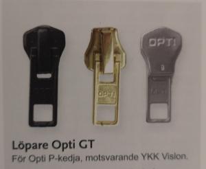 Löpare till Opti P-kedja, motsvarande YKK Vislon.