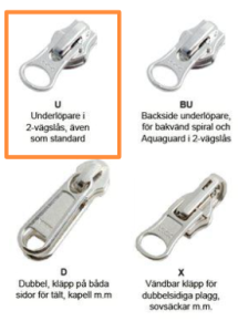 Löpare spiral 6mm, Underlöpare i 2-vägs lås, även som standard