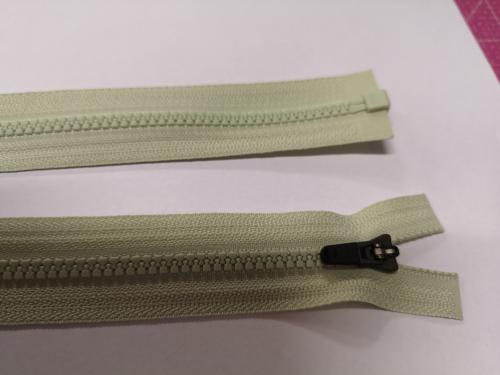 Blixtlås delbar tagg 4mm 47 cm i ljus grön