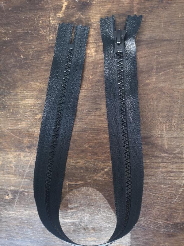 Dragkedja Vislon – 6 mm, Svart, Icke-delbar, 44cm
