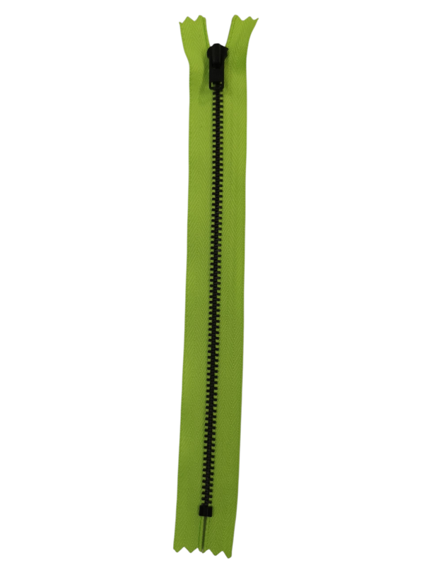Metallblixtlås, 4 mm fast, YKK, 20 cm,f-kod: 535 (E) Neongrön