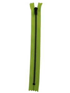 Metallblixtlås, 4 mm fast, YKK, 20 cm,f-kod: 535 (E) Neongrön