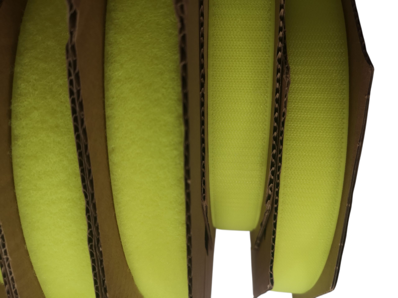Kardborreband 30 mm – Neongrön (hård del)