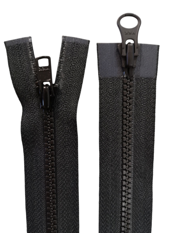 2-vägs Vislonblixtlås 4 mm, Svart, 58 cm