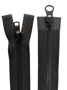 2-vägs Vislonblixtlås 4 mm, Svart, 57,5 cm