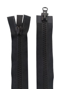 Tvåvägs delbart blixtlås 8 mm – svart Vislon