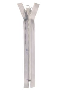 Kapellblixtlås 10 mm vit YKK, fast