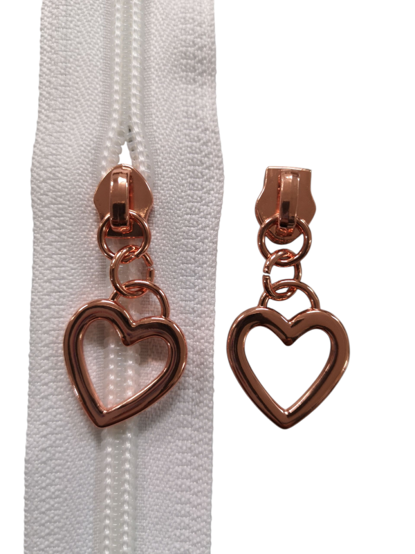 Löpare spiral 6 mm — koppar med hjärtformat drag