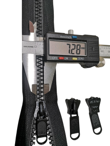 YKK Vislon 8 mm metall-löpare svart | Passar alla 8 mm Vislon blixtlås