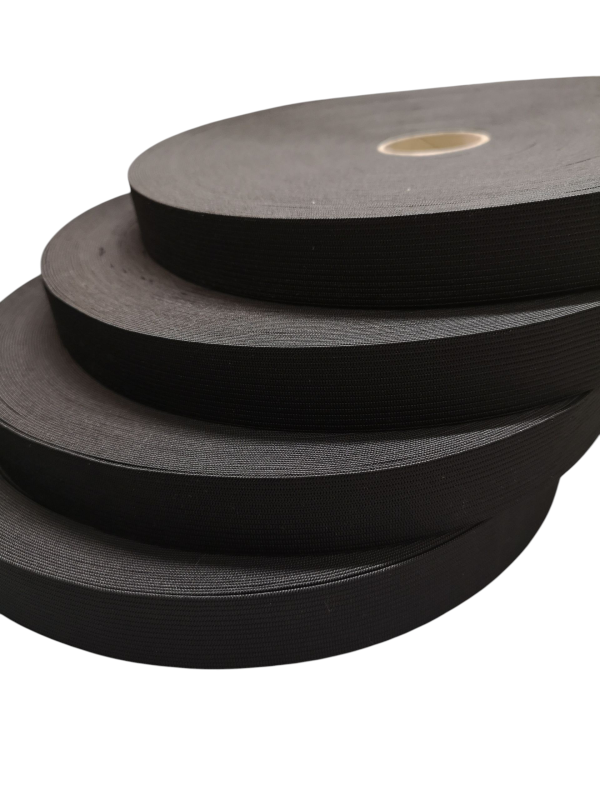 Resårband 25 mm, svart – YKK