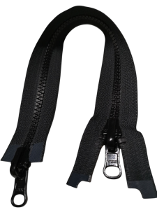 Extra kraftigt YKK tvåvägsvislon blixtlås, svart 8 mm – 30–120 cm