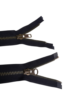 YKK Metallblixtlås Delbart Tvåvägs – Mörkblå/Antikguld #5