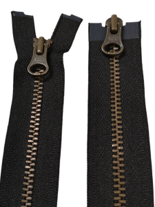 YKK Metallblixtlås 2-vägs 4MM - Antikguld/Svart