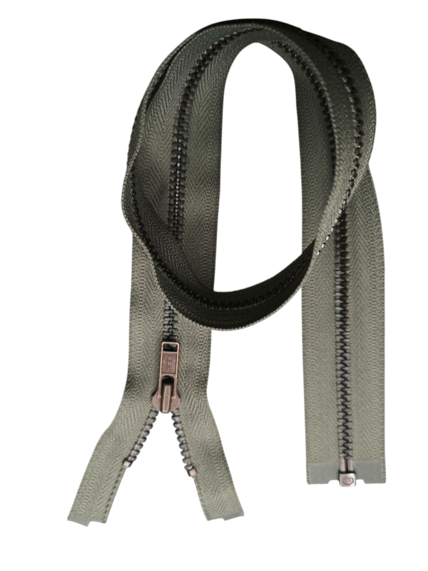 Blixtlås Metall Delbar 4 mm YKK F-kod T562R Salviagrön