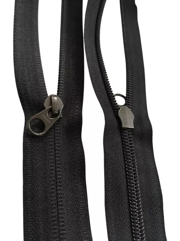 Original YKK Löpare 5CN – För Dold/Omvänd Spiraldragkedja (Svart)