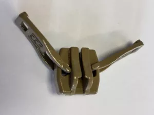 YKK Original Löpare 10mm Tagg Plast – 10V Dubbelkläpp (Vit/Svart)