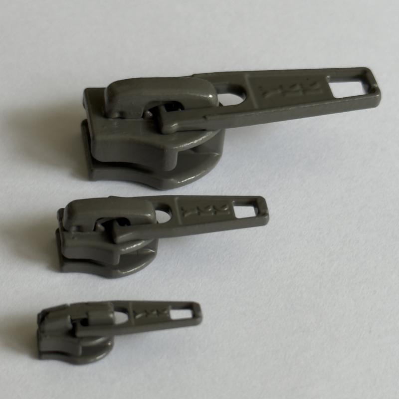 Original YKK Spiral Löpare 10mm Enkel Metall – Grå (F-kod 860)